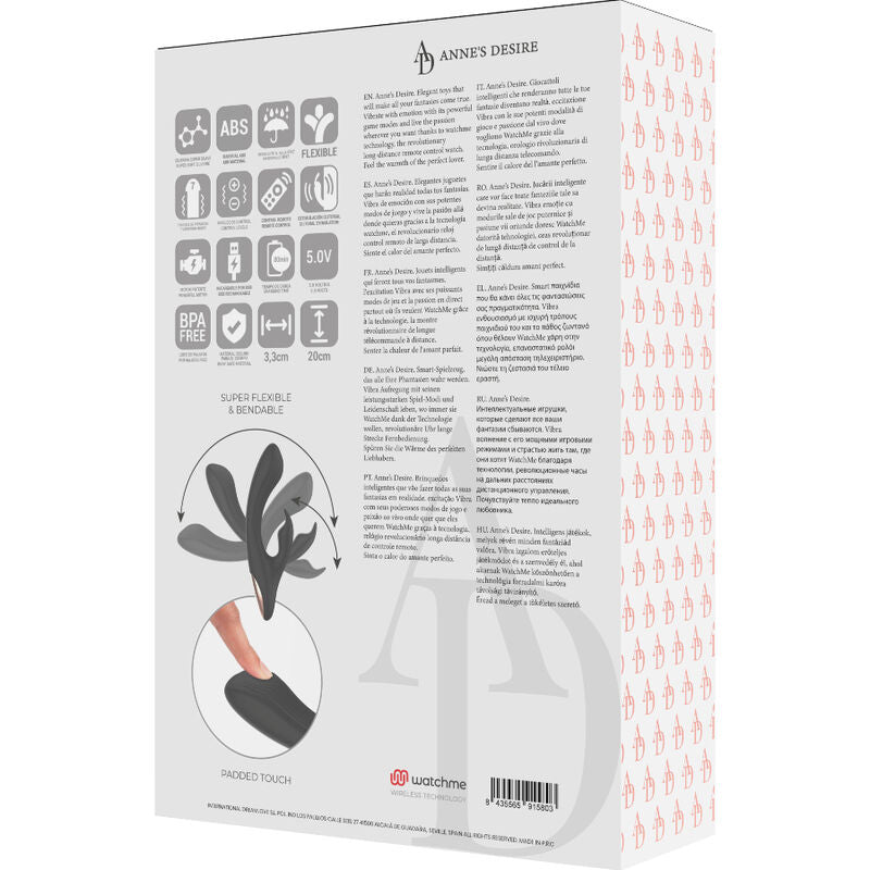 Vibratore Rabbit con Telecomando Anne's Desire — Nero/Oro