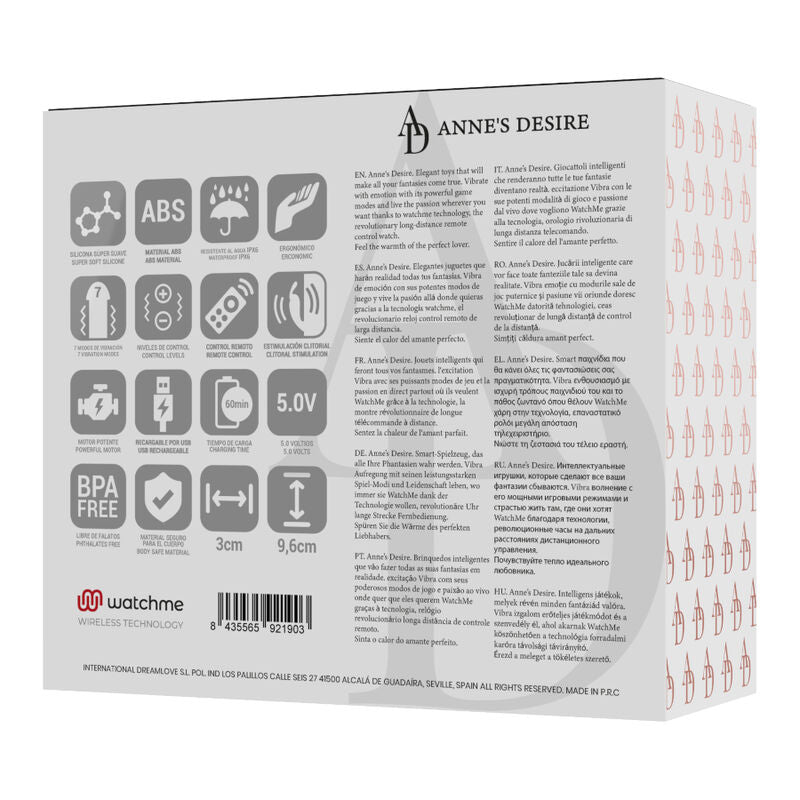 Vibratore Slip con App Anne's Desire Panty Pleasure — Nero