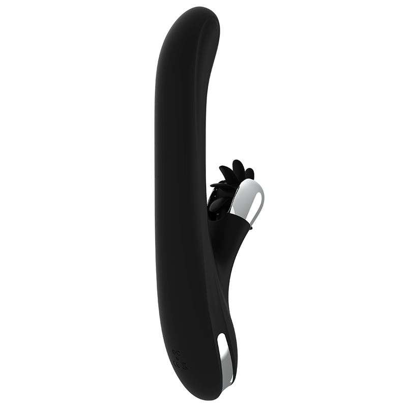 Vibratore Rabbit Black&Silver Bunny Storm — Rotante Multifunzione