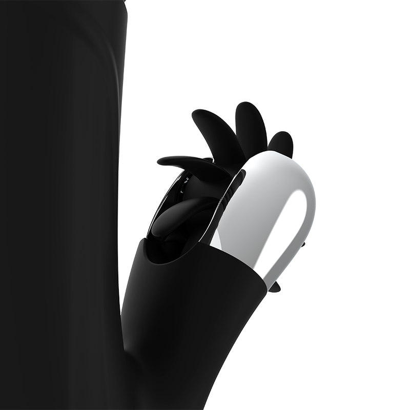 Vibratore Rabbit Black&Silver Vibra — Silicone, Multifunzione