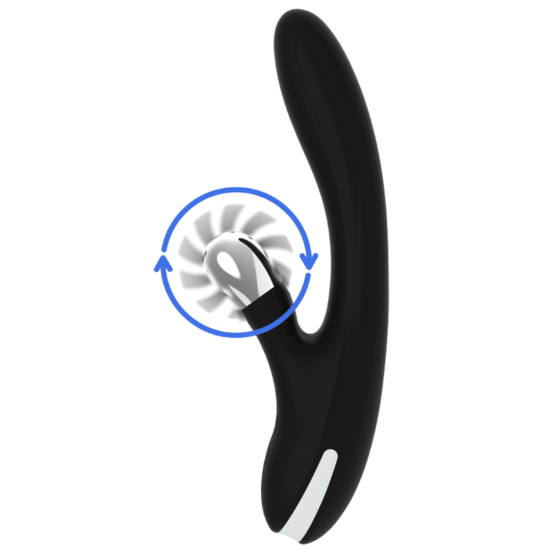 Vibratore Rabbit Black&Silver Grimm — Funzione Onda