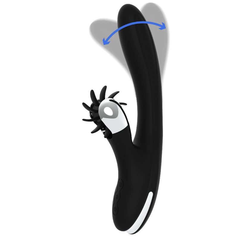 Vibratore Rabbit Black&Silver Grimm — Funzione Onda