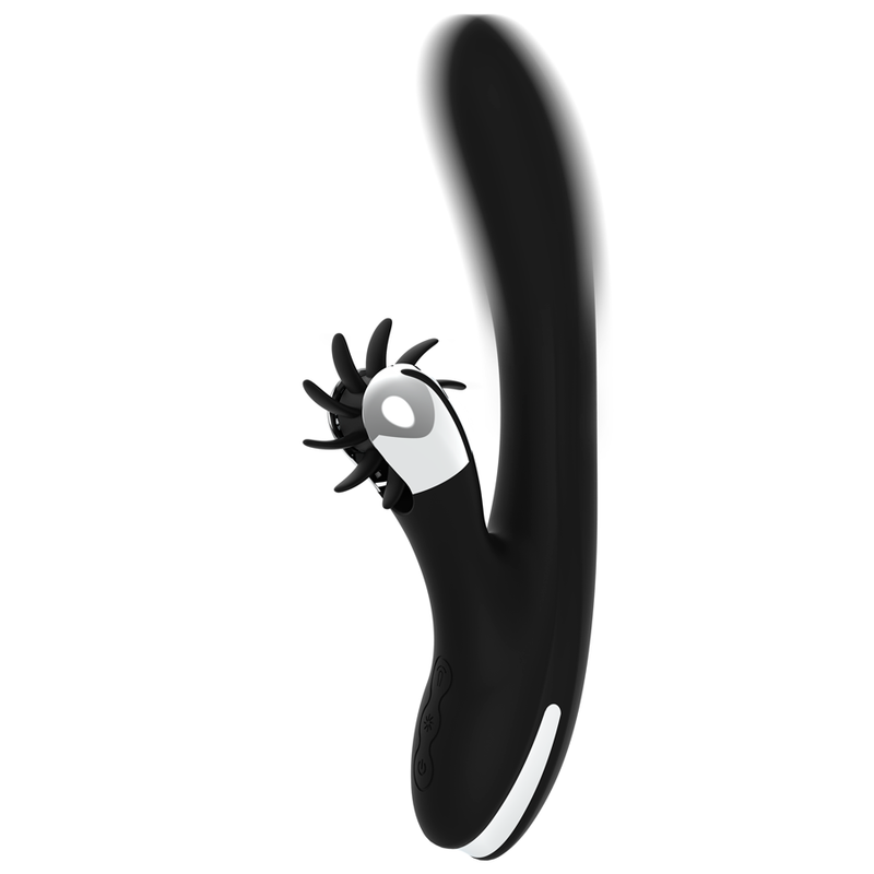 Vibratore Rabbit Black&Silver Vibra Bunny Johnny — Silicone