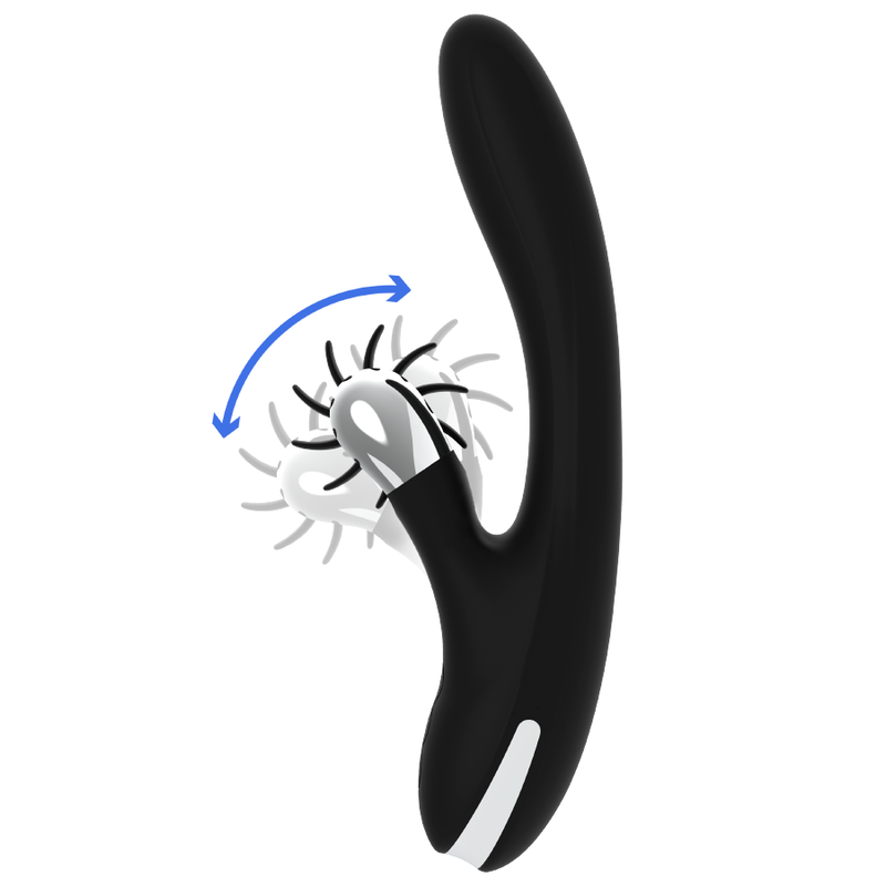 Vibratore Rabbit Black&Silver Grimm — Funzione Onda