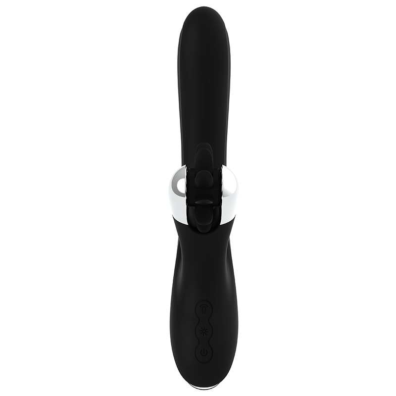 Vibratore Rabbit Black&Silver Vibra Bunny Johnny — Silicone
