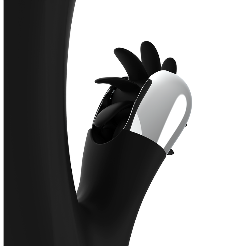 Vibratore Rabbit Black&Silver Vibra Bunny Johnny — Silicone