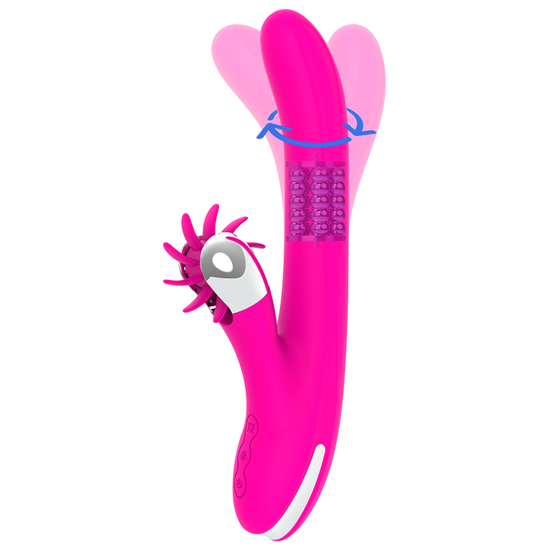 Vibratore Rabbit Rotante Diversia — Silicone, 24 cm