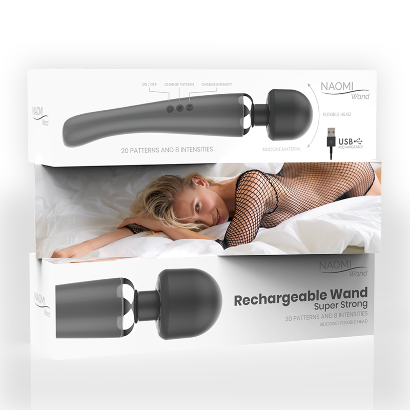 Vibratore Wand Potente Naomi Wand New Super Strong — 8000 RPM