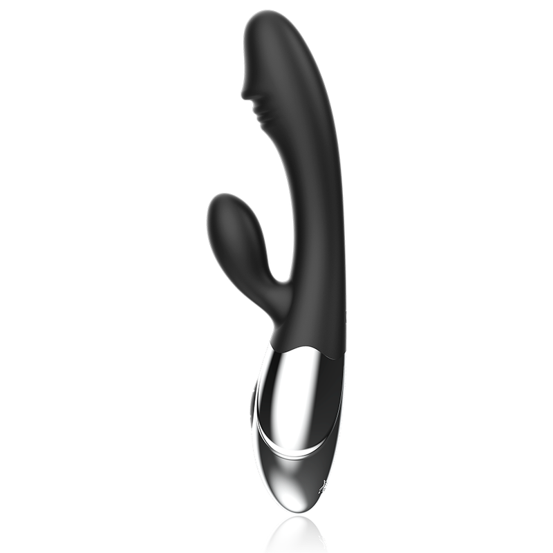 Vibratore Rotante Ricaricabile Black&Silver Kaleb — Silicone