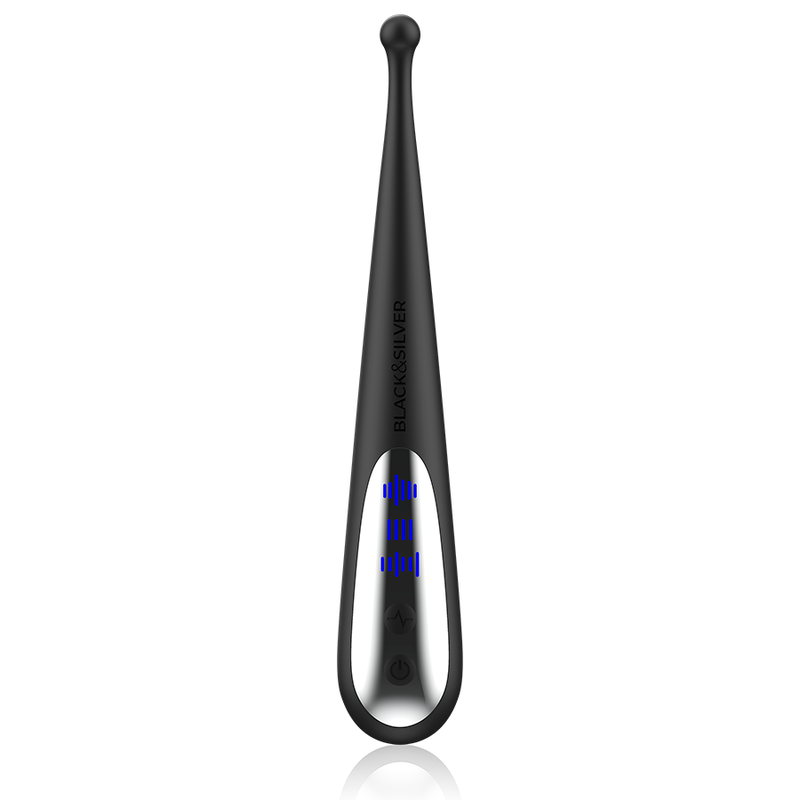 Vibratore Ricaricabile USB Black&Silver Kenneth — Silicone Morbido