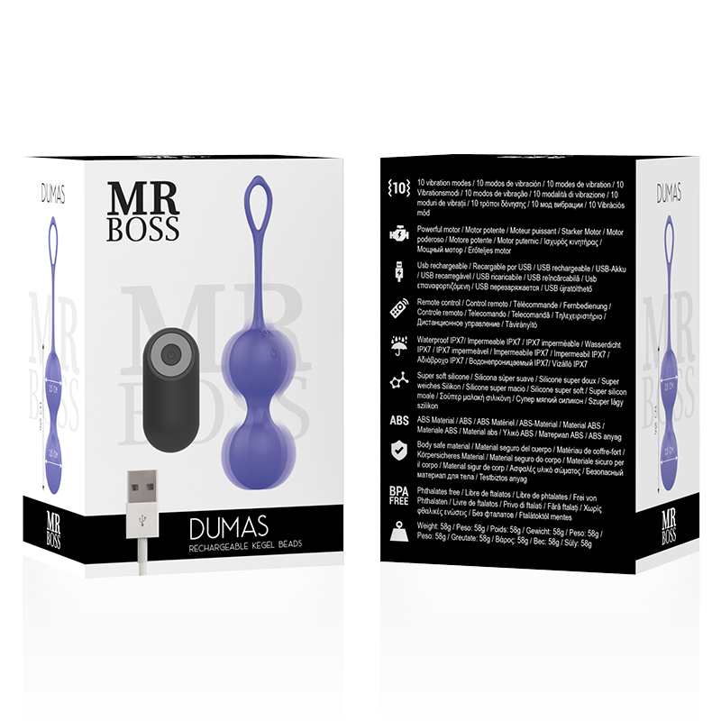 Palline Kegel Vibranti Mr. Boss Dumas — Telecomando Incluso