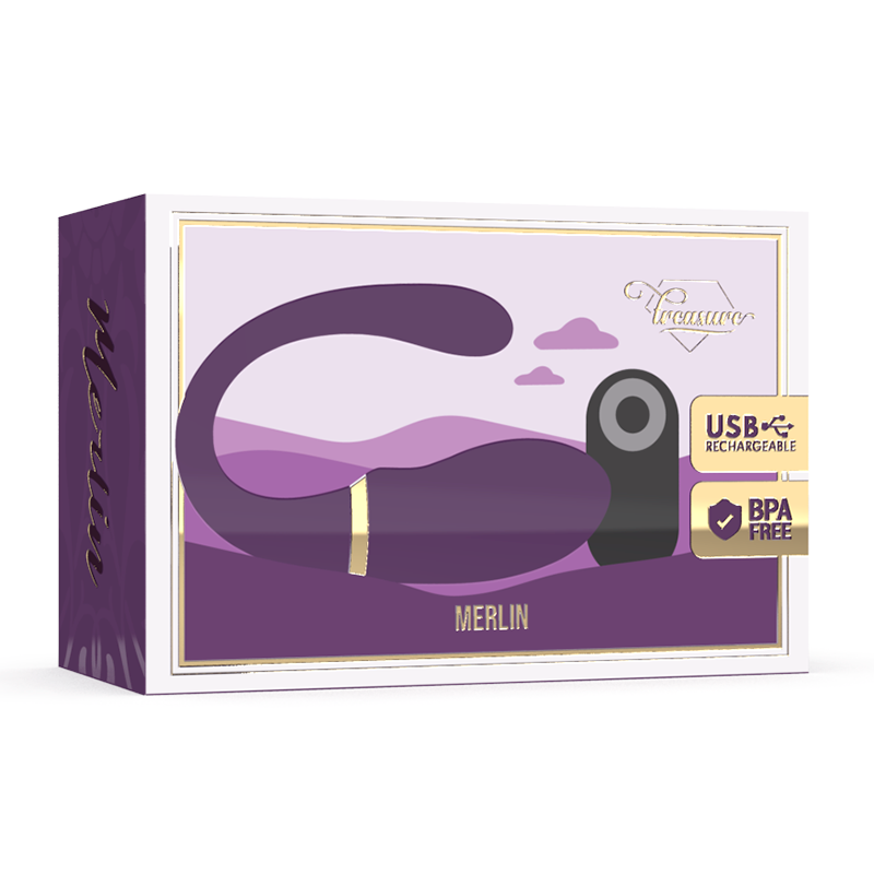 Vibratore Rabbit con Telecomando Treasure Merlin — Doppio