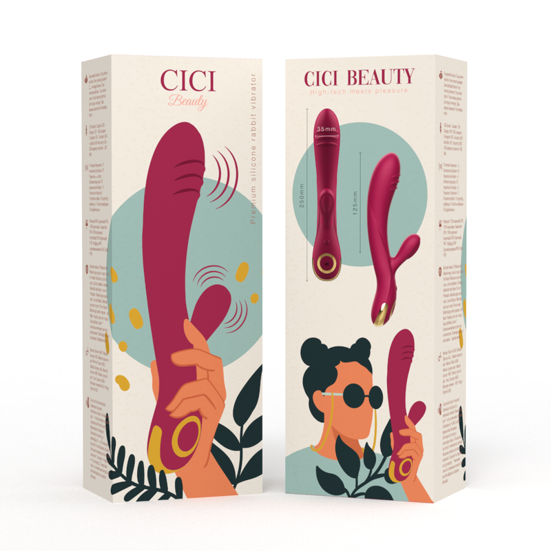Vibratore Rabbit Cici Beauty — Silicone, Doppio Motore
