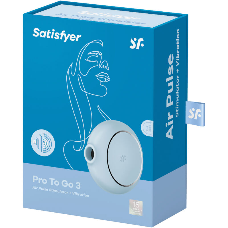 Succhia Clitoride Vibrante Satisfyer Pro To Go 3 — Blu