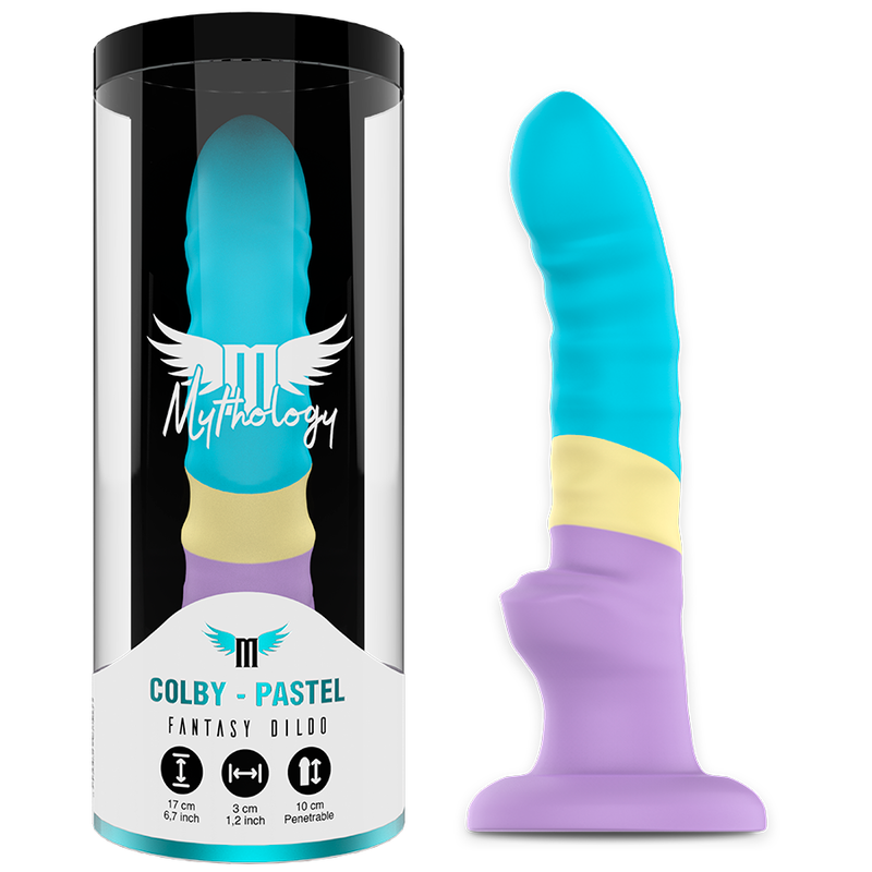 Dildo Fantasy Mythology Colby — Silicone Pastello, 17 cm