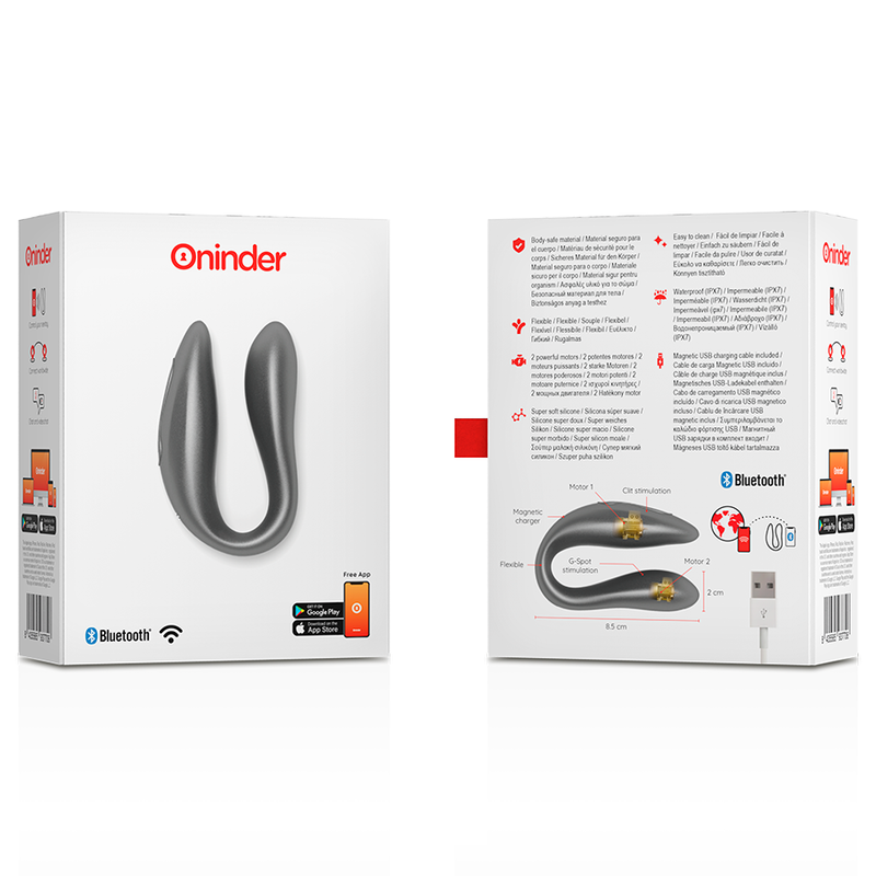 Vibratore Rabbit Coppia Oninder Lisboa — App, Nero
