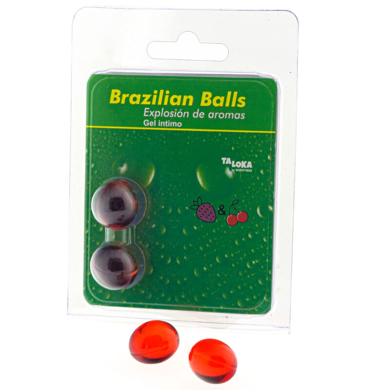 Olio da Massaggio Erotico Taloka Brazilian Balls — Fragola e Ciliegia