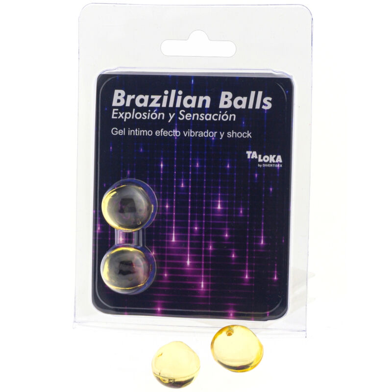 Gel Stimolante con Effetto Shock Taloka — 2 Sfere Brasiliane