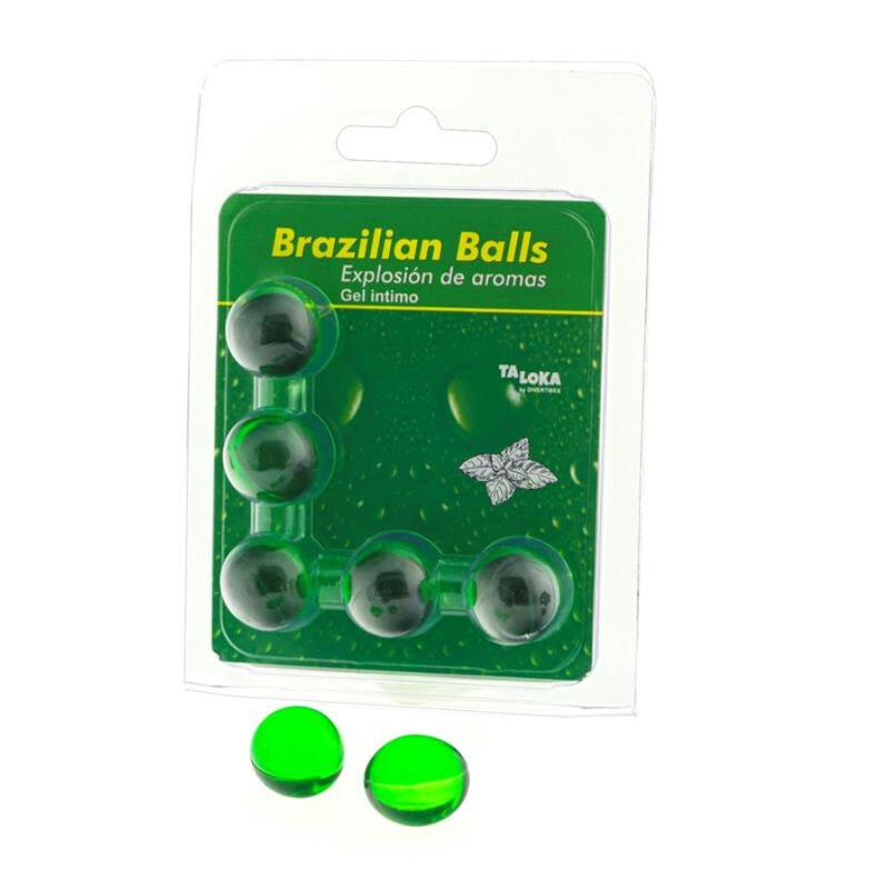 Gel Lubrificante Intimo Taloka Brazilian Balls — Menta, 5 pz