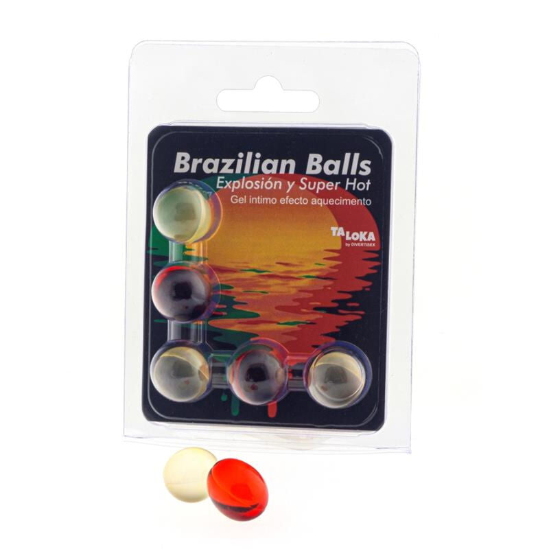 Gel Eccitante Effetto Caldo Taloka Sfere Brasiliane — 5 Pz