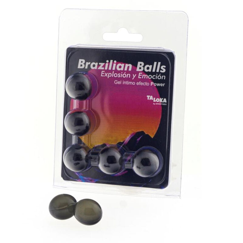 Gel Stimolante con Sfere Taloka Brazilian Balls — 5 Unità