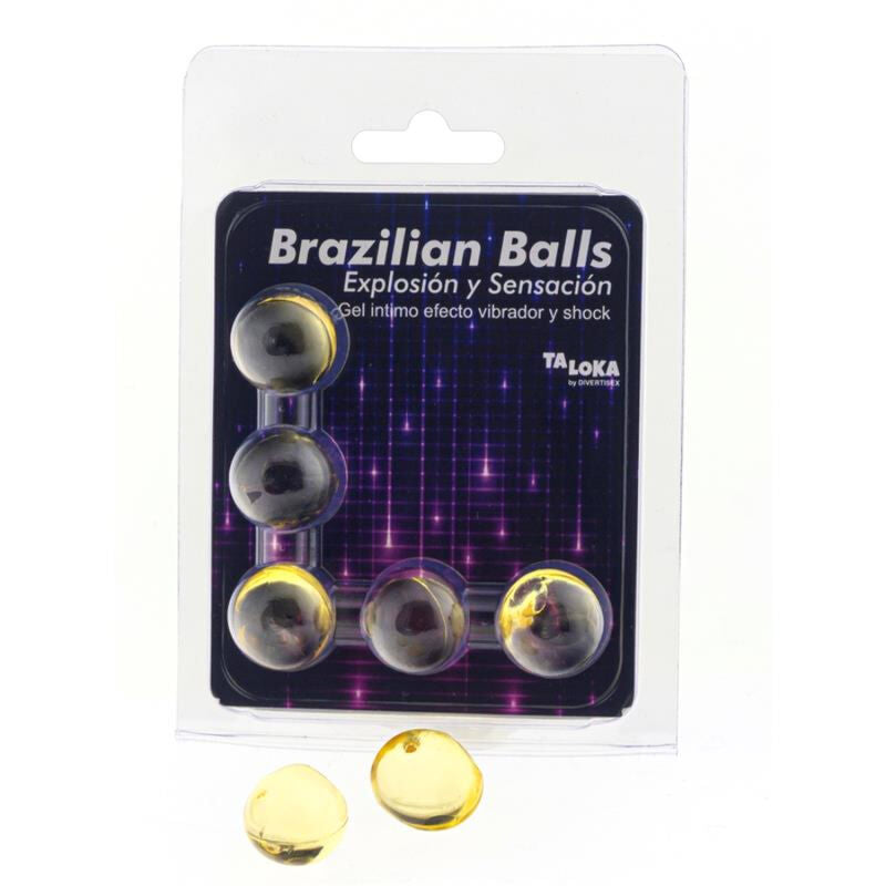 Gel Stimolante con Effetto Shock Taloka Sfere Brasiliane — 5 pz