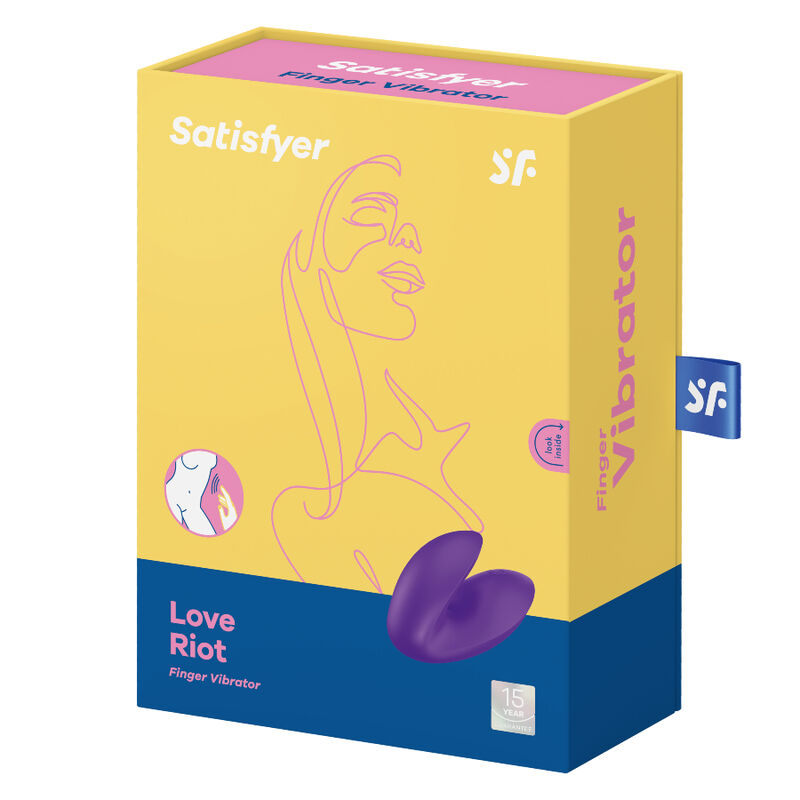Vibratore da Dita Satisfyer Love Riot — Silicone, 12 Modalità