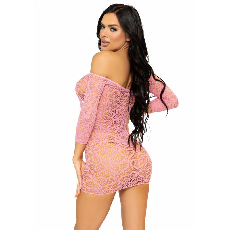 Miniabito in Rete Leg Avenue Sweetheart — Spalle Scoperte, Rosa