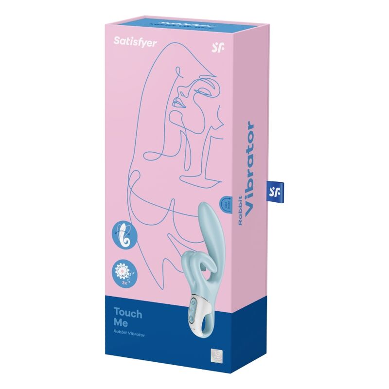 Vibratore Rabbit Punto G e Clitoride Satisfyer Touch Me — Blu