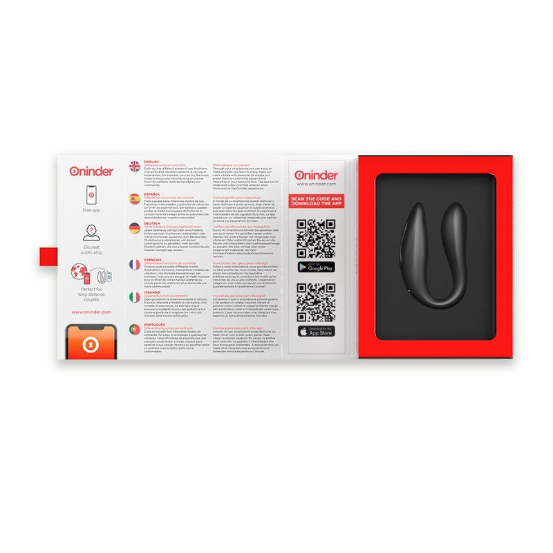 Vibratore Rabbit Coppia Oninder Lisboa — App, Nero