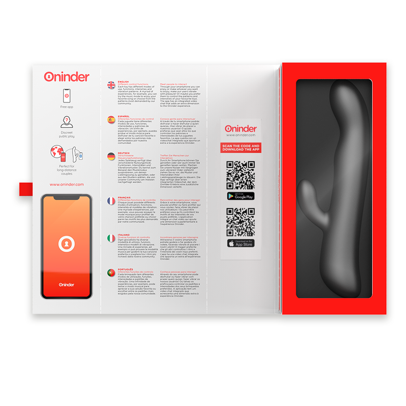Vibratore Rabbit Vibrante Rotante Oninder Oslo — App, Nero