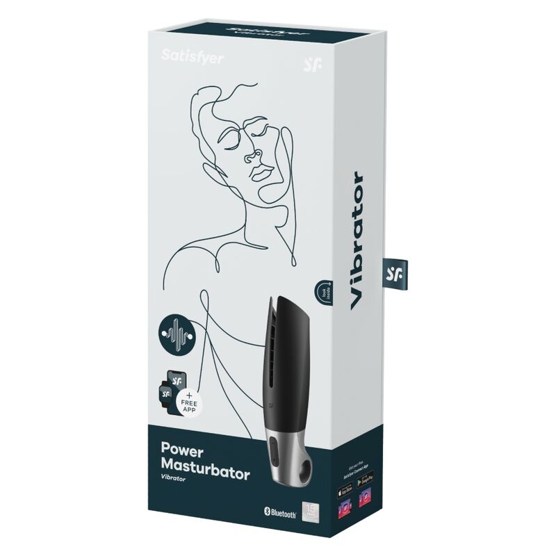 Masturbatore Maschile App Satisfyer Power — Silicone