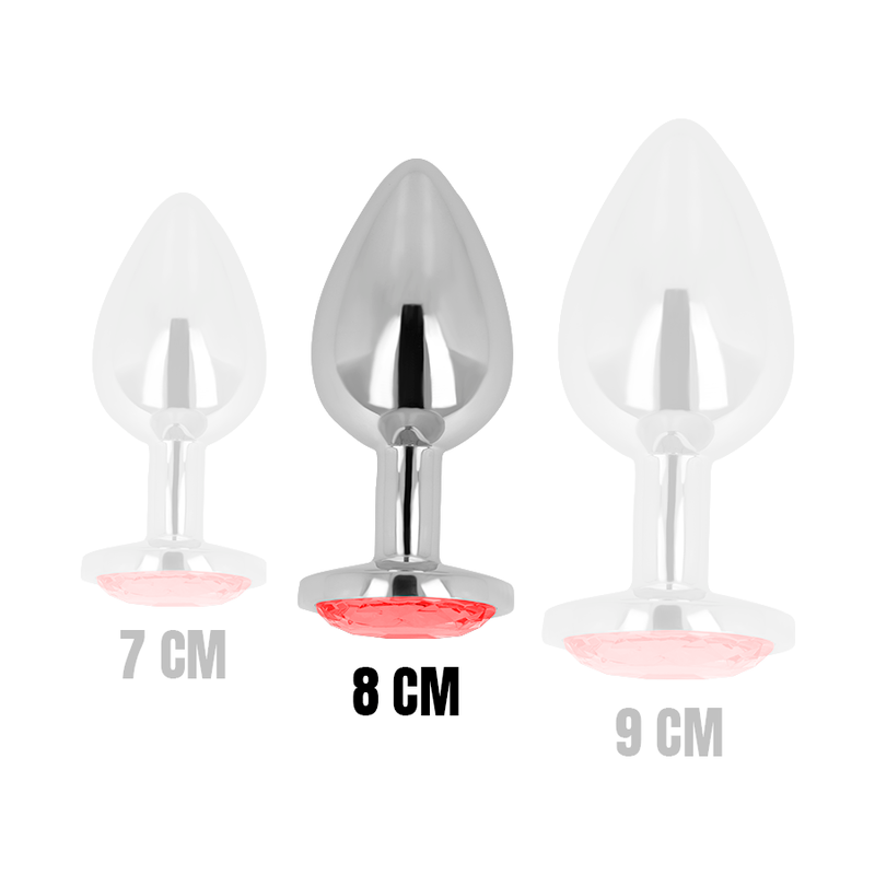 Plug Anale OHMAMA Cristallo Rosso — 8 cm