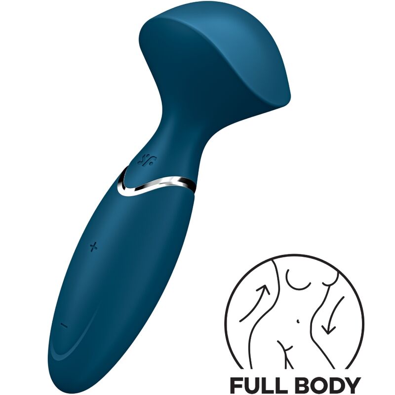 Vibratore Wand Satisfyer Mini Wand-er — Compatto, Blu
