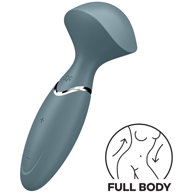 Vibratore Wand Satisfyer Mini Wand-er — Grigio, 16 cm