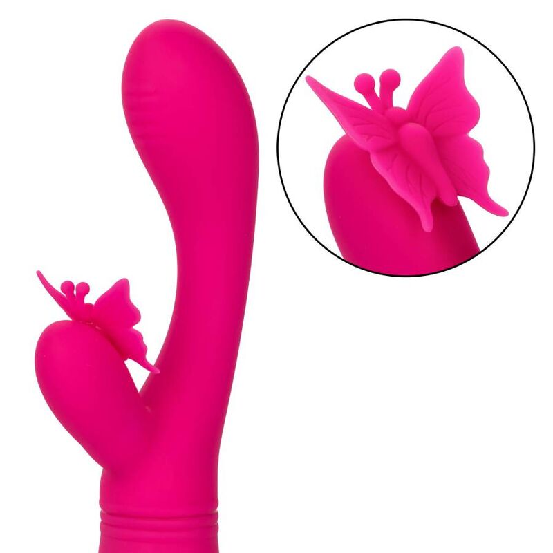 Stimolatore Vulvare Vibrante Calexotics Butterfly Kiss Flutter — Rosa