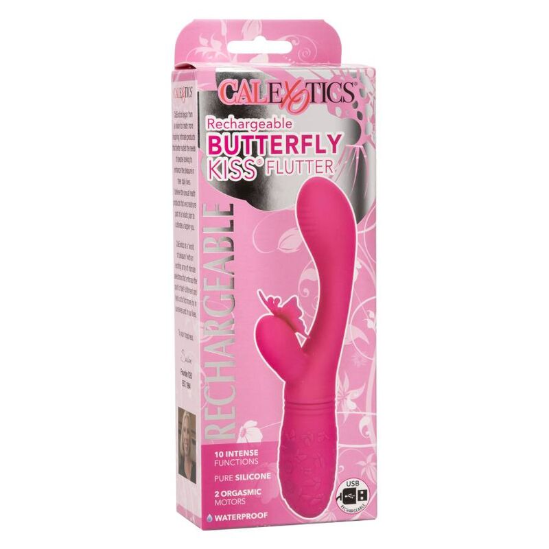 Stimolatore Vulvare Vibrante Calexotics Butterfly Kiss Flutter — Rosa