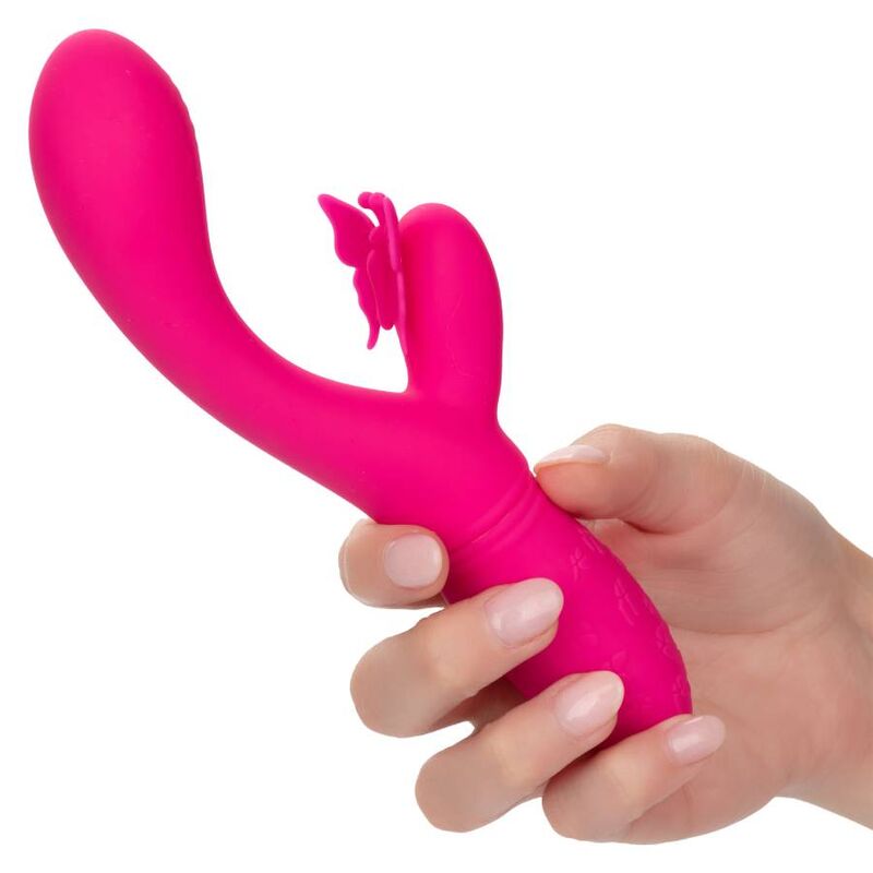 Stimolatore Vulvare Vibrante Calexotics Butterfly Kiss Flutter — Rosa