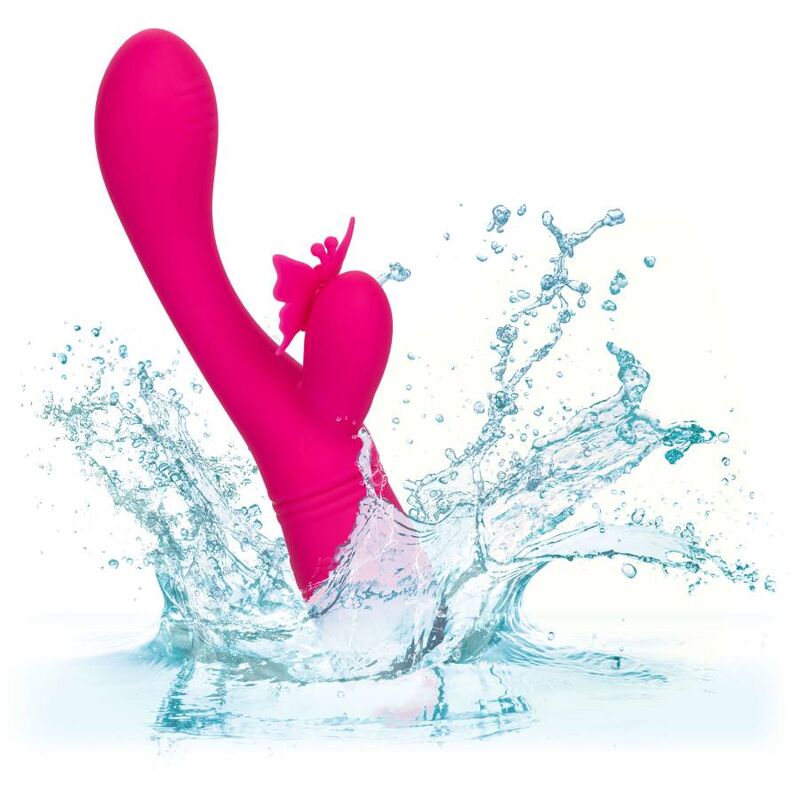 Stimolatore Vulvare Vibrante Calexotics Butterfly Kiss Flutter — Rosa