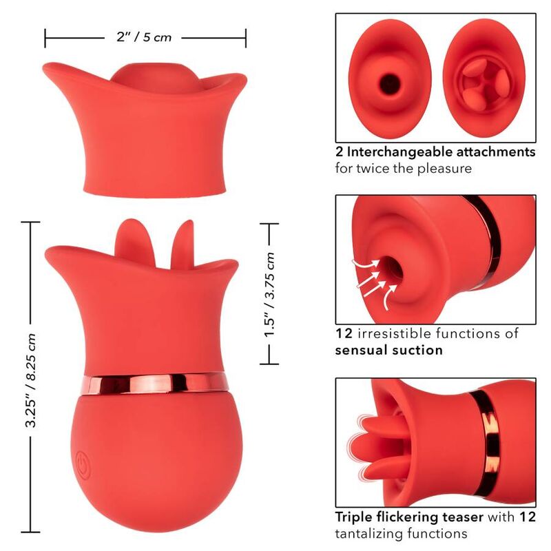 Succhia Capezzoli Vibrante Calexotics French Kiss — 12 Funzioni