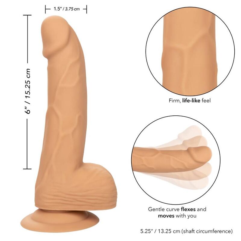 Dildo Realistico con Ventosa Calexotics Silicone Studs 6 — 15 cm
