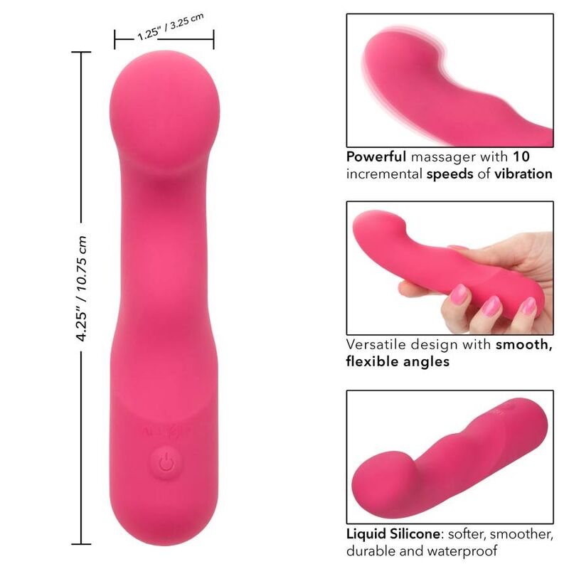Vibratore Clitoride Calexotics Pixies Curvy — 10 Velocità, Rosa
