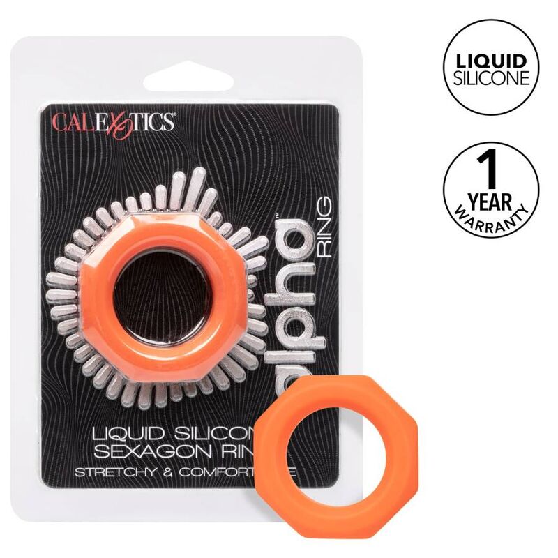 Anello Fallico Vibrante Calexotics Alpha Sexagon — Silicone