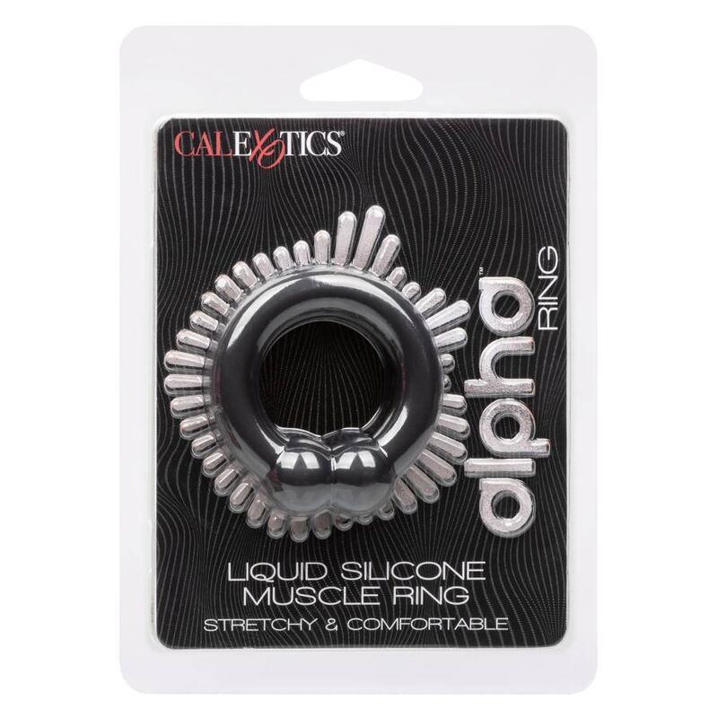 Anello Fallico Vibrante Calexotics Alpha Muscle — Silicone Nero