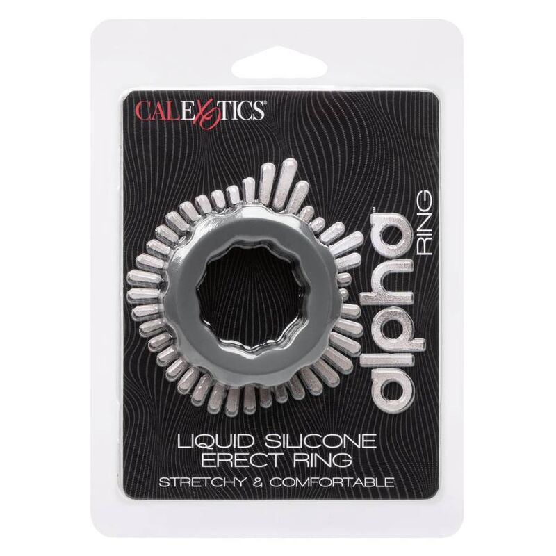 Anello Fallico Vibrante Calexotics Alpha — Silicone, Grigio