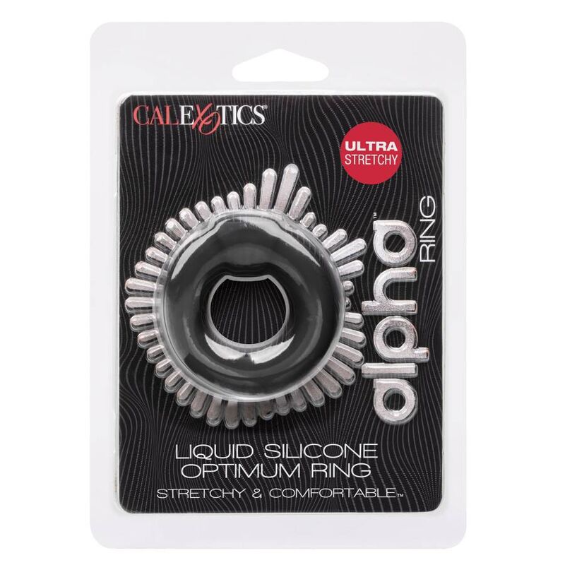 Anello Fallico Vibrante Calexotics Alpha Optimum — Silicone Nero