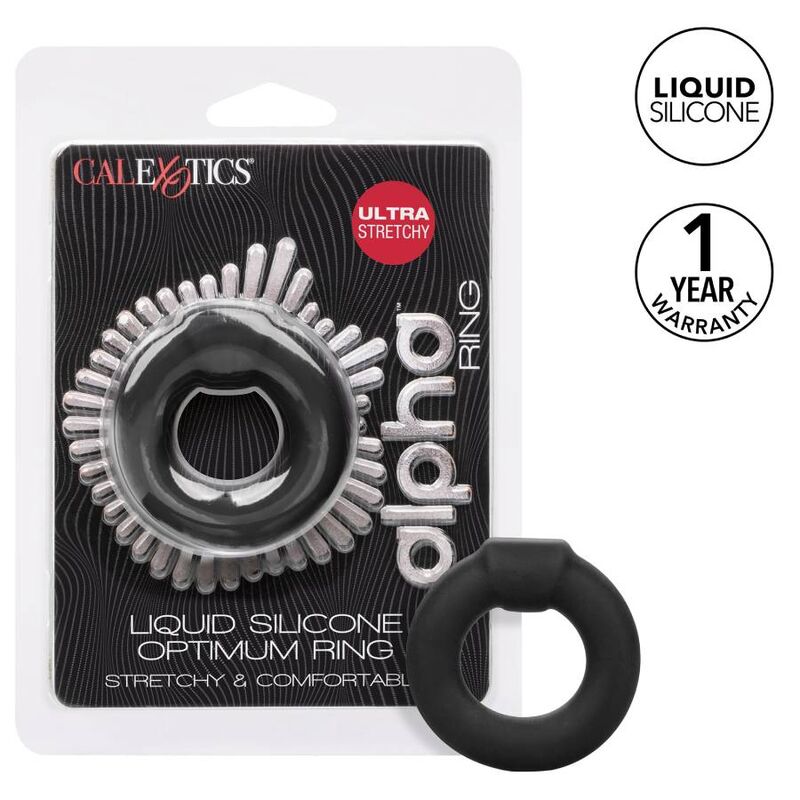 Anello Fallico Vibrante Calexotics Alpha Optimum — Silicone Nero