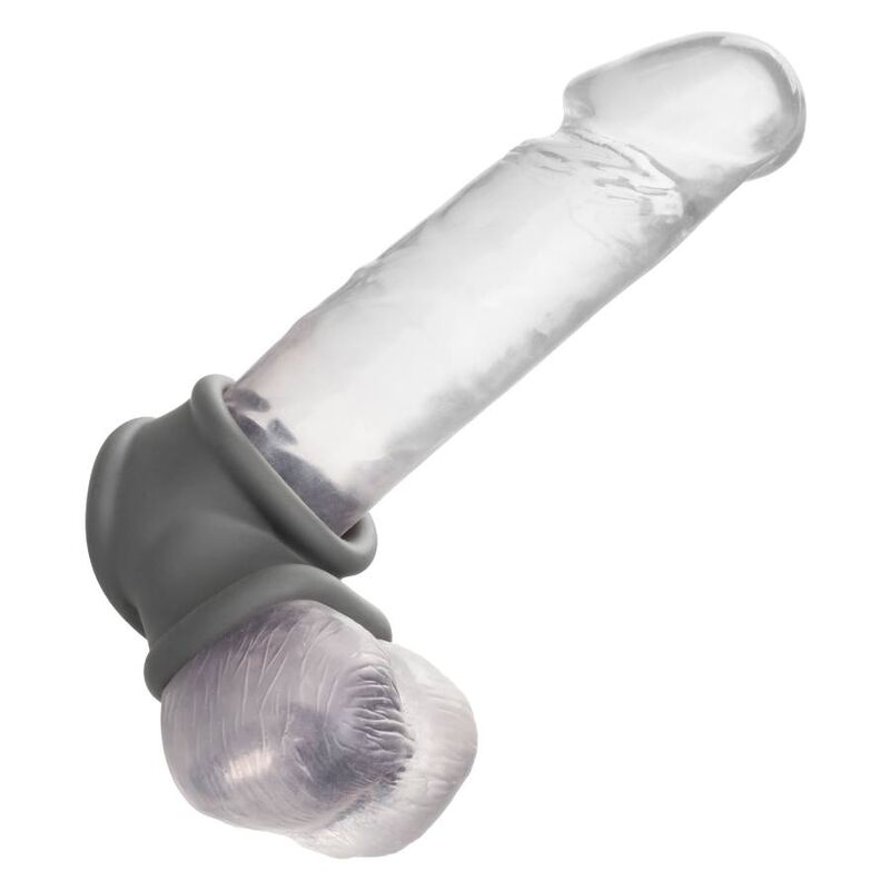 Anello Fallico Vibrante Calexotics Alpha Precision — Silicone Grigio