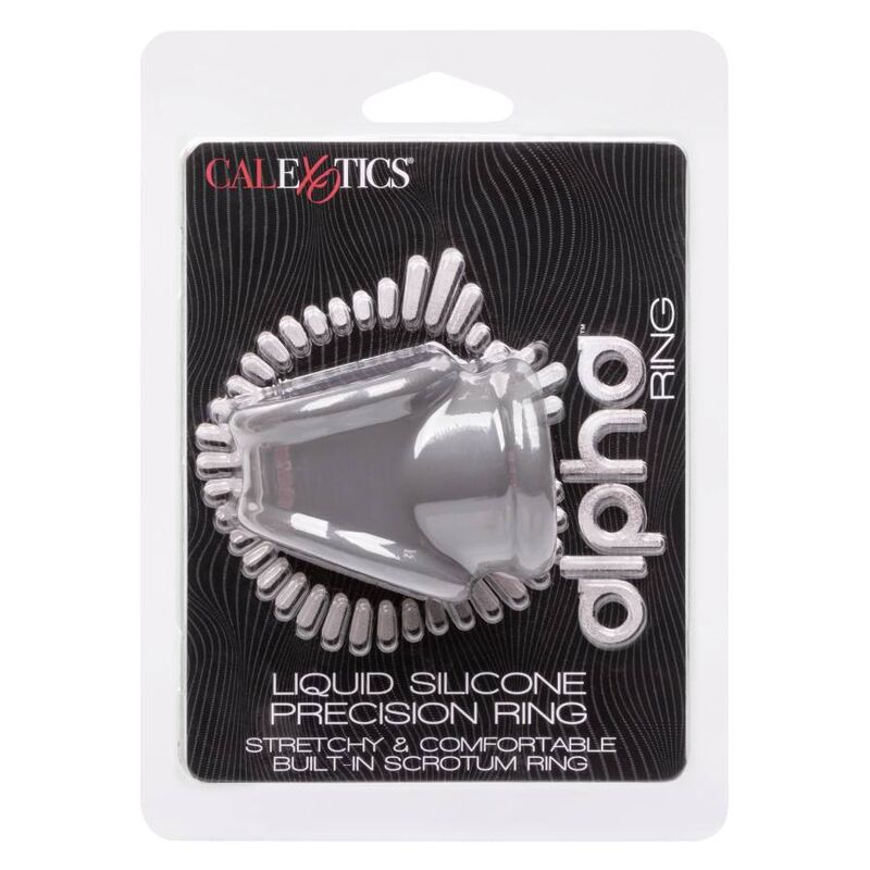 Anello Fallico Vibrante Calexotics Alpha Precision — Silicone Grigio