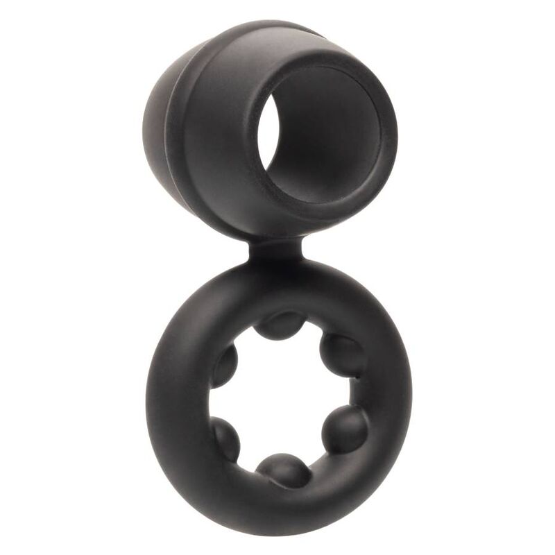 Anello Fallico Doppio Calexotics Alpha Dual Magnum — Silicone Nero